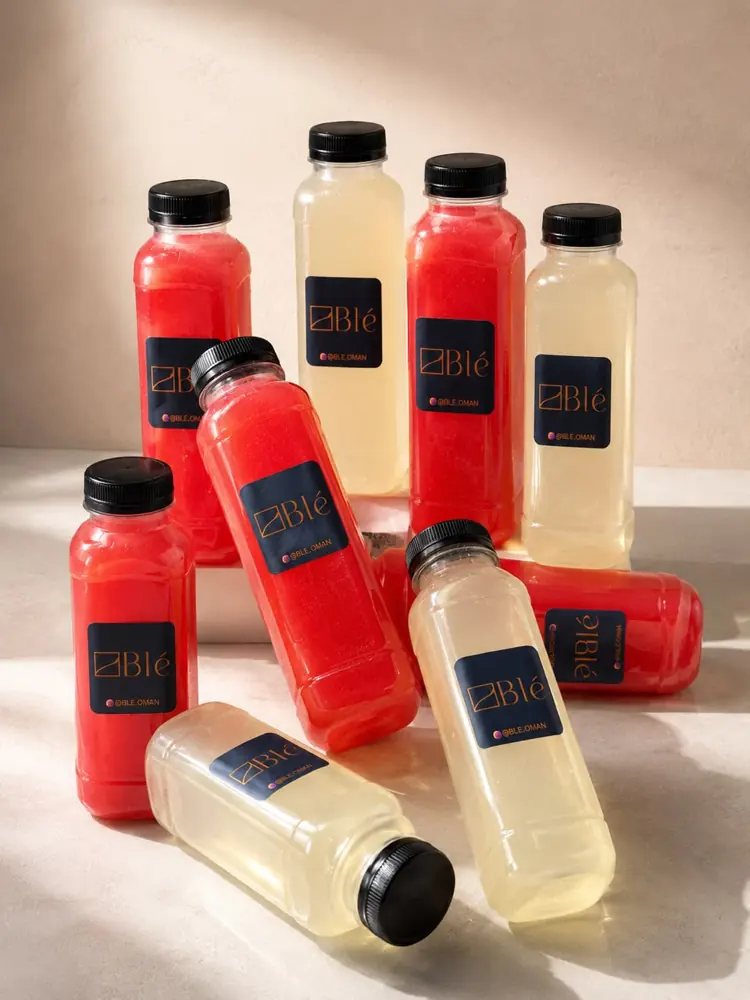 Blé bottled watermelon and lemonade drinks
